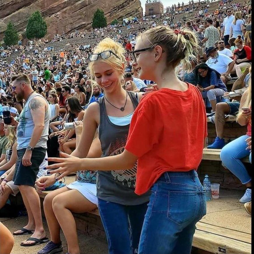 jordan and alyssa at red rocks in morrison colorado